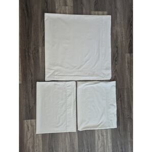 Sferra Celeste White Egyptian Cotton King Flat Sheet 2 Standard Pillowcases